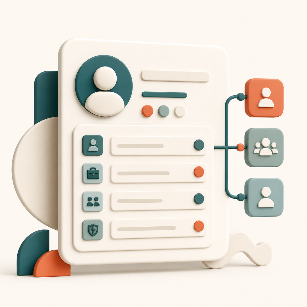 Visual representing organized WordPress user profiles